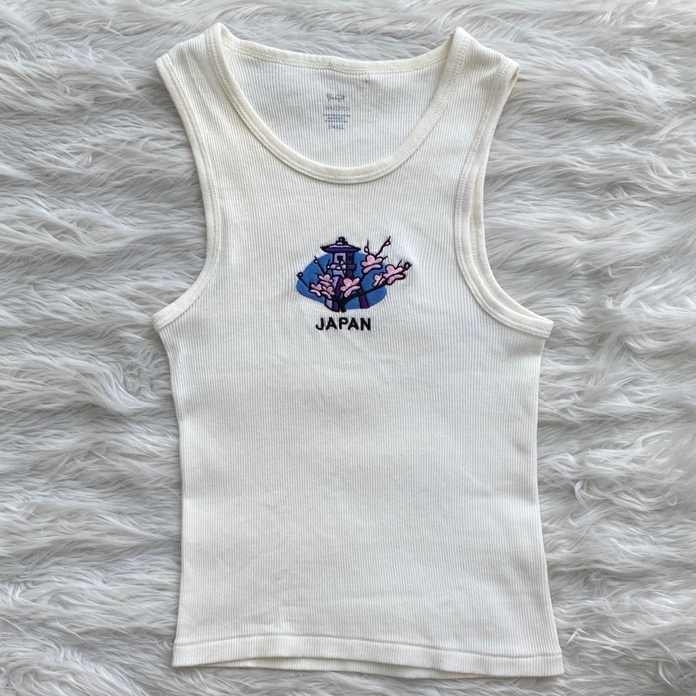 Brandy Melville | John Galt | Embroidered Japan Tank Top